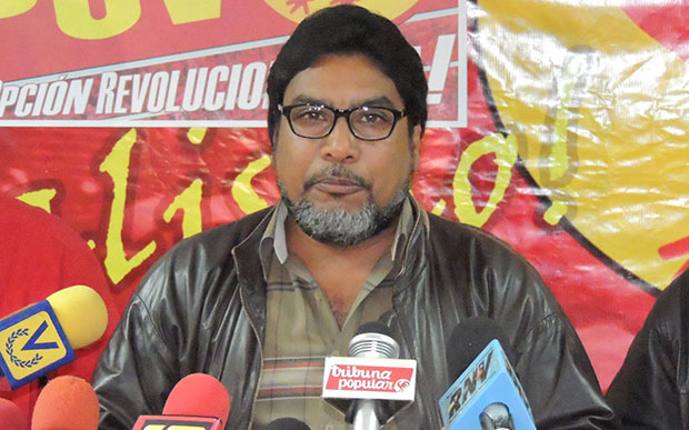Oscar Figuera, secretario general del Partido Comunista de Venezuela