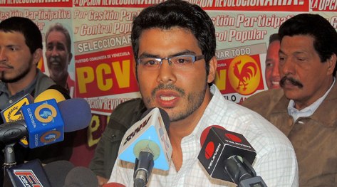 El Secretario General del Consejo Central de la Juventud Comunista de Venezuela (JCV), Héctor Rodríguez Montaño
