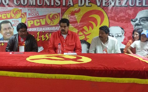 Reunión privado del Presidente (E), Nicolás Maduro Moros, con el Buró Político del Partido Comunista de Venezuela (foto: Tribuna Popular)