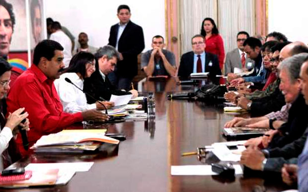 Presidente Nicolás Maduro en reunión con los partidos del Gran Polo Patriótico GPP en Miraflores (Foto: Archivo).