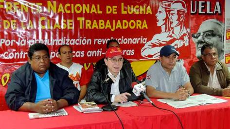 Dirigentes del Frente Nacional de Lucha de la Clase Trabajadora.