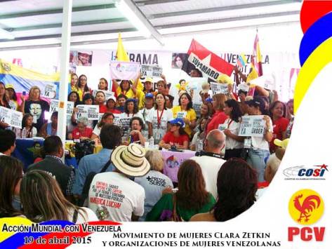Rueda de prensa de las organizaciones de mujeres venezolanas en la Cumbre de los Pueblos.