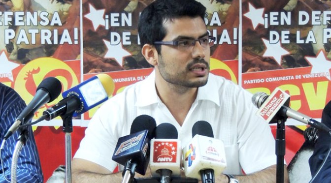 Héctor Alejo Rodríguez, Secretario General de la Juventud Comunista de Venezuela JCV.