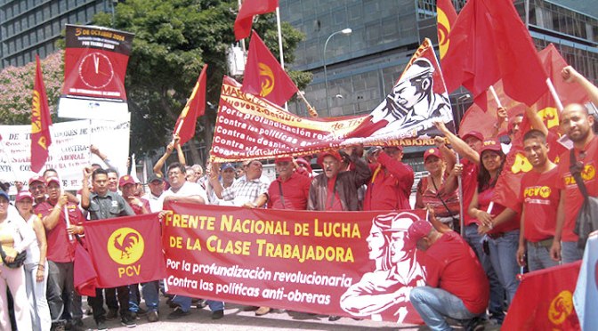 PCV junto a los dirigentes del Frente Nacional de Lucha de la Clase Trabajadora FNLCT