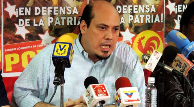Carlos Aquino, miembro del Buró Político del Partido Comunista de Venezuela (PCV).