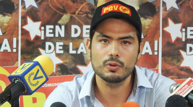 Héctor Rodríguez, Secretario General de la Juventud Comunista de Venezuela JCV.