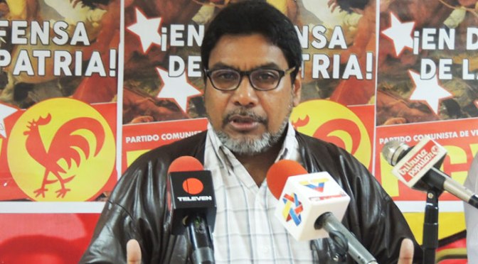 Oscar Figuera, Secretario General del Partido Comunista de Venezuela (PCV).