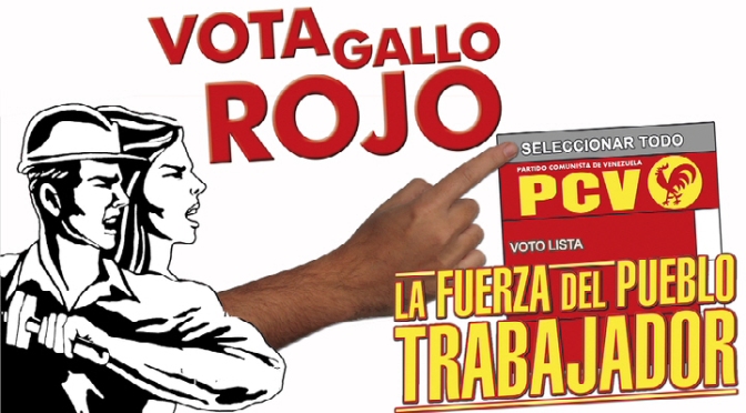 Vota Gallo Rojo - PCV la Fuerza del Pueblo Trabajador