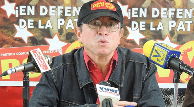 Pedro Eusse, miembro del Buró Político del Partido Comunista de Venezuela (PCV).