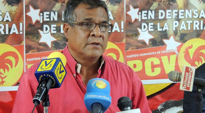 Douglas Gómez, miembro del Buró Político del Partido Comunista de Venezuela (PCV)