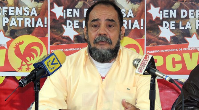 Oswaldo Ramos, miembro del Buró Político del PCV.