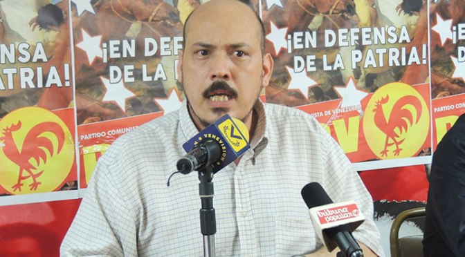 Carlos Aquino, miembro del Buró Político del Partido Comunista de Venezuela (PCV)